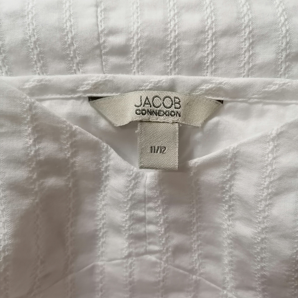 💧 white cotton slip dress by JACOB - Picture 3 of 6